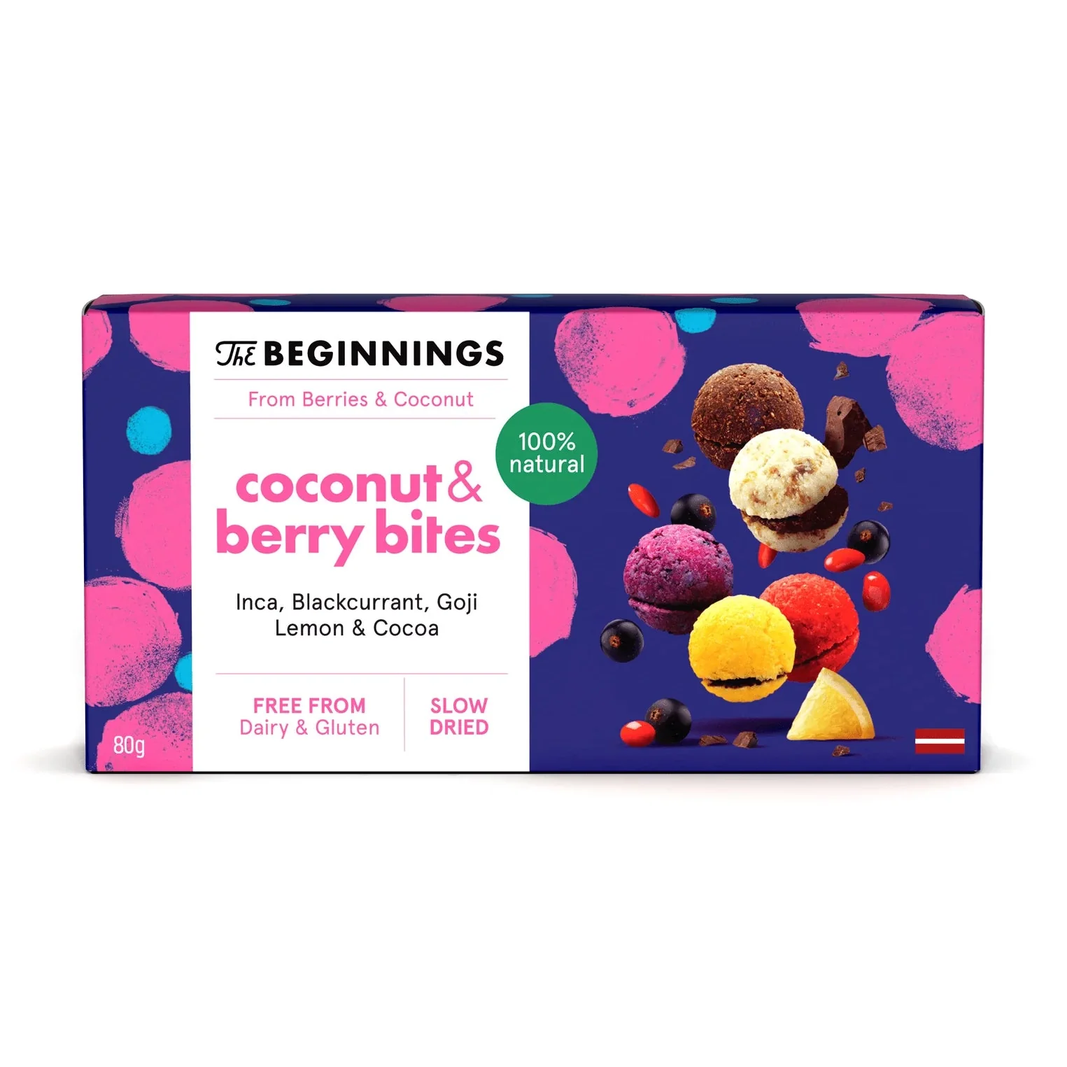 Beginings Raw sušienky z kokosu a bobulí 80g