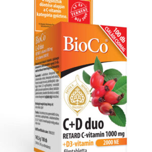Bioco C+D duo Retard, comprimate cu vitamina C, 100 bucăți