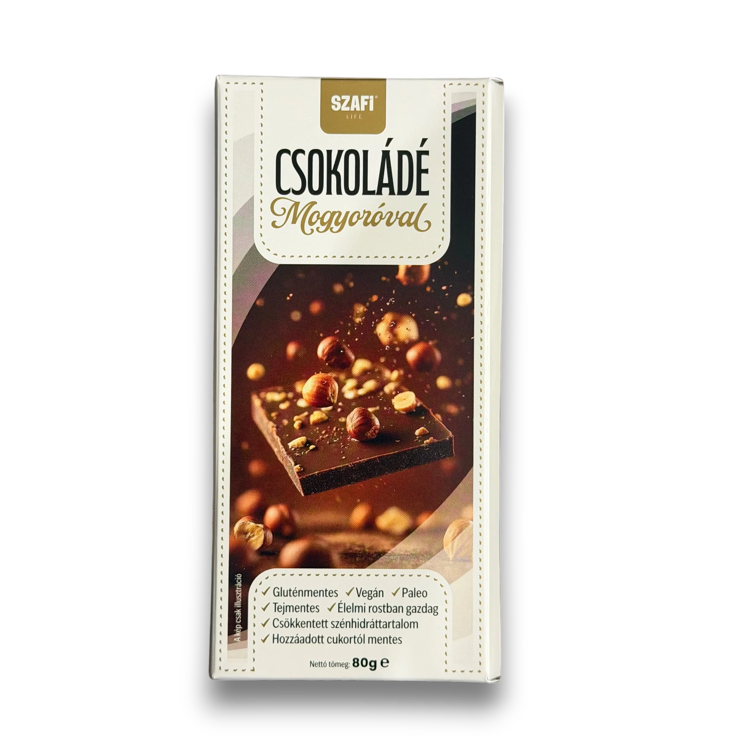 Szafi life Veganská čokoláda s arašidami 80g