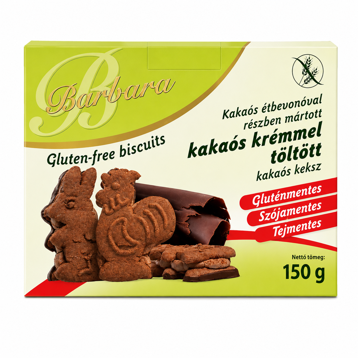 Barbara Bezlepkové kakaové sušienky 150g