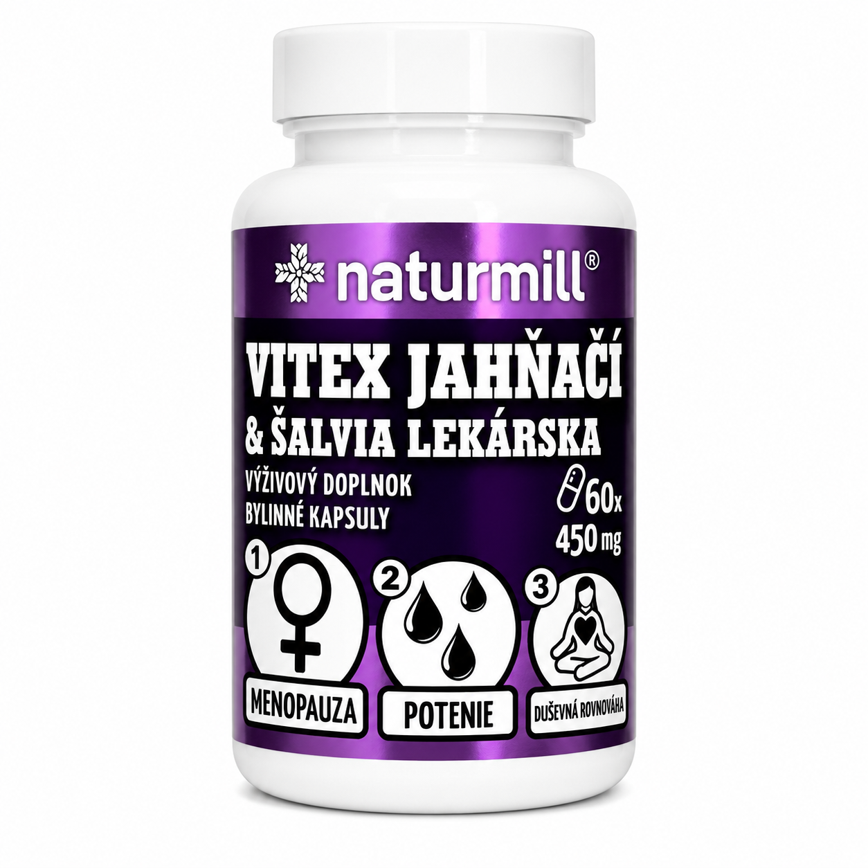 Naturmill Vitex jahňací a šalvia lekárksa kapsuly 60ks