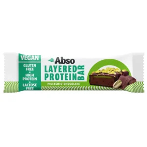 Abso Vegansko-čokoládové proteinové rezy s pistáciami 50g