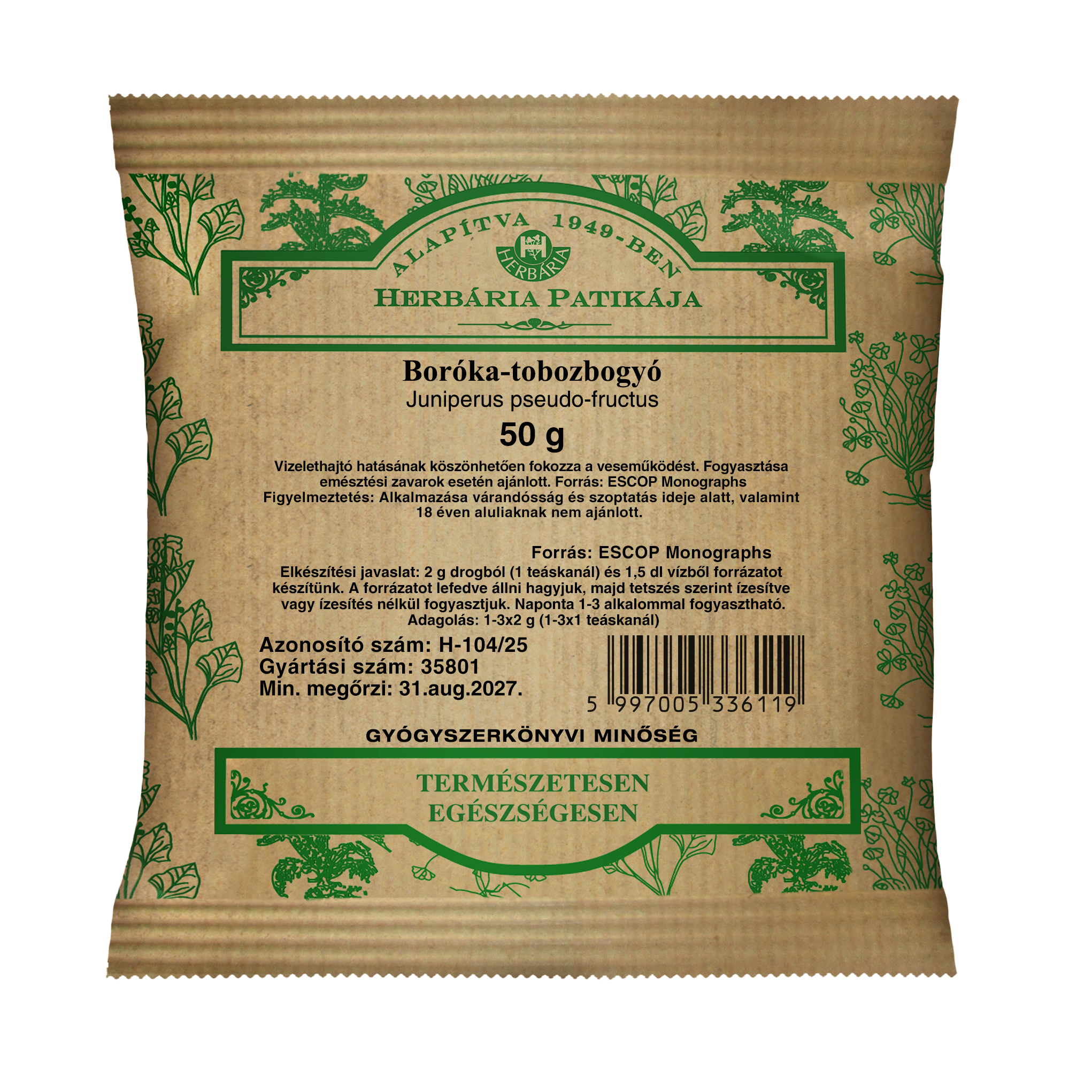 Herbária Borievka obyčajná - plod 50g