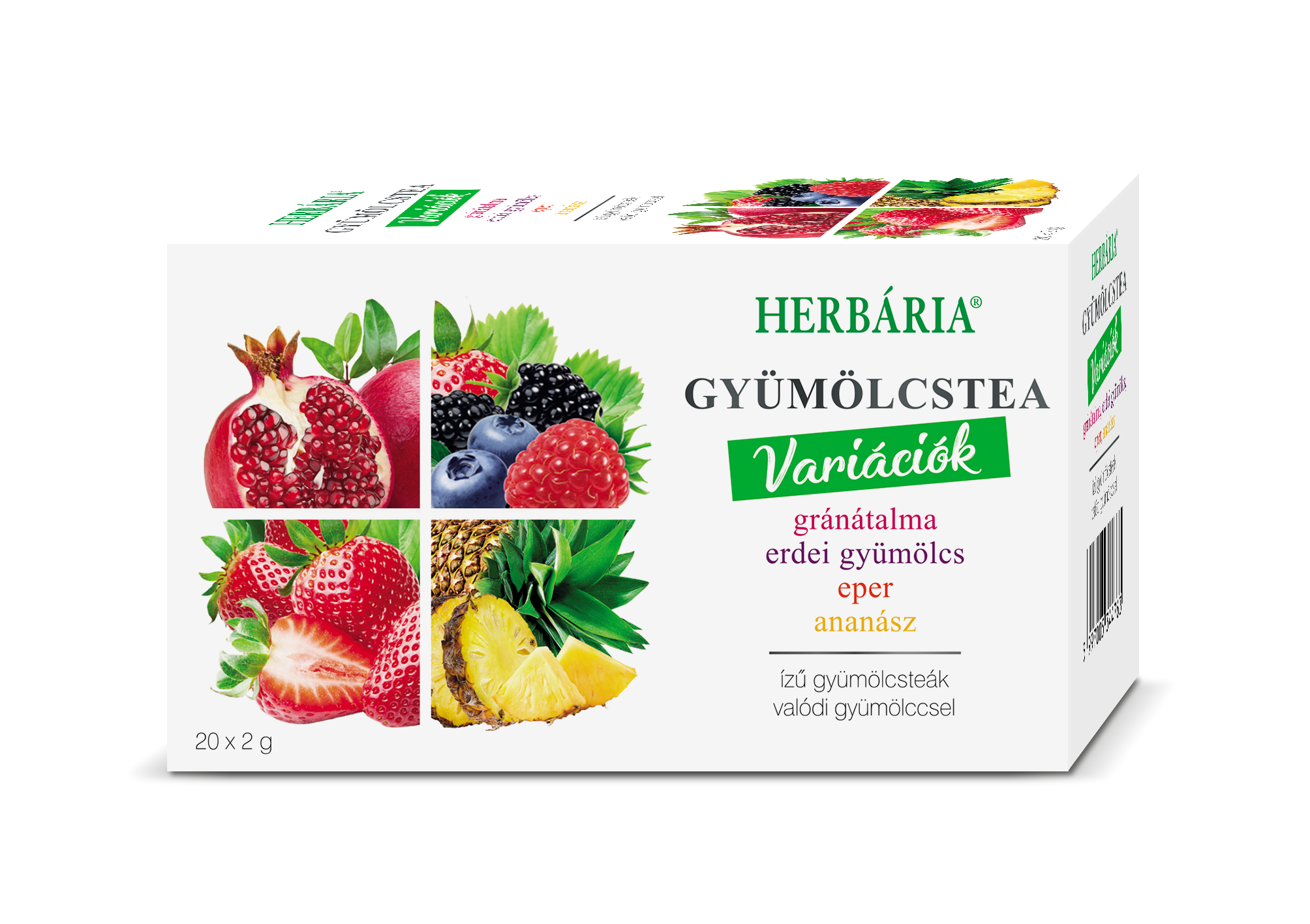 Herbária Výber ovocných čajov - Granát, lesné, jahoda, ana. 20ks