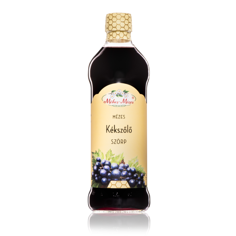 Méhes Mézes Sirup z modréhko hrozna s cukrom a medom 500ml