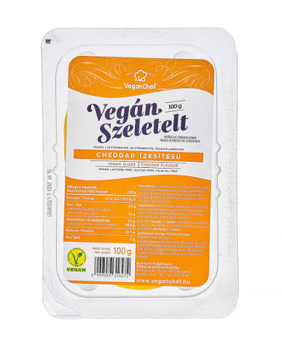 Veganchef Vegánské plátky s príchuťou cheddar 100g