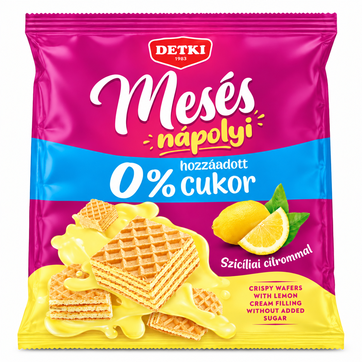 Detki Citrónová napolitanka so sladidlami 180g