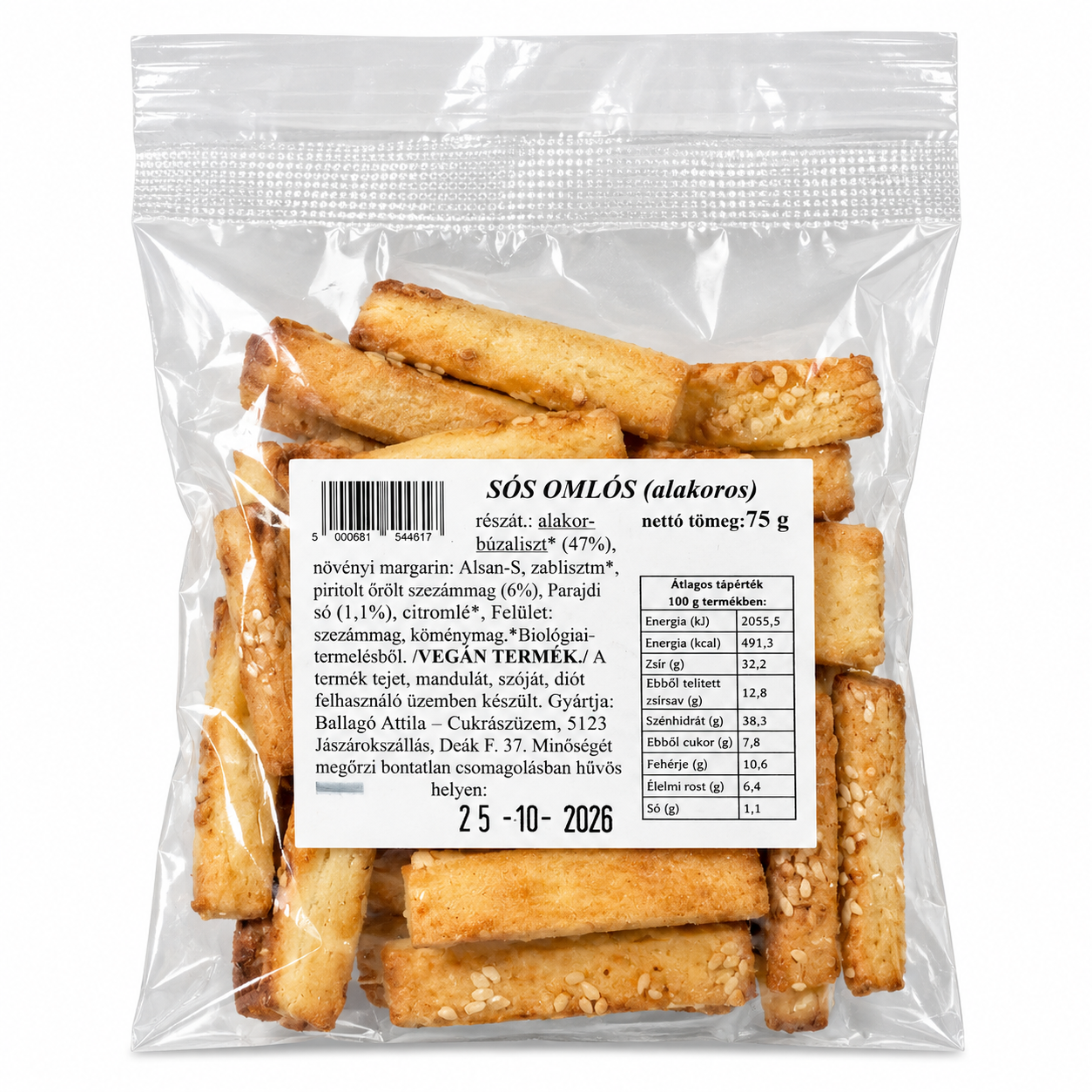 Ballagó Alakorové slané sušienky 75g