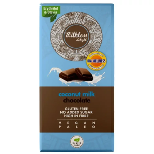 Health Market Mliečná čokoláda so sladilami 80g