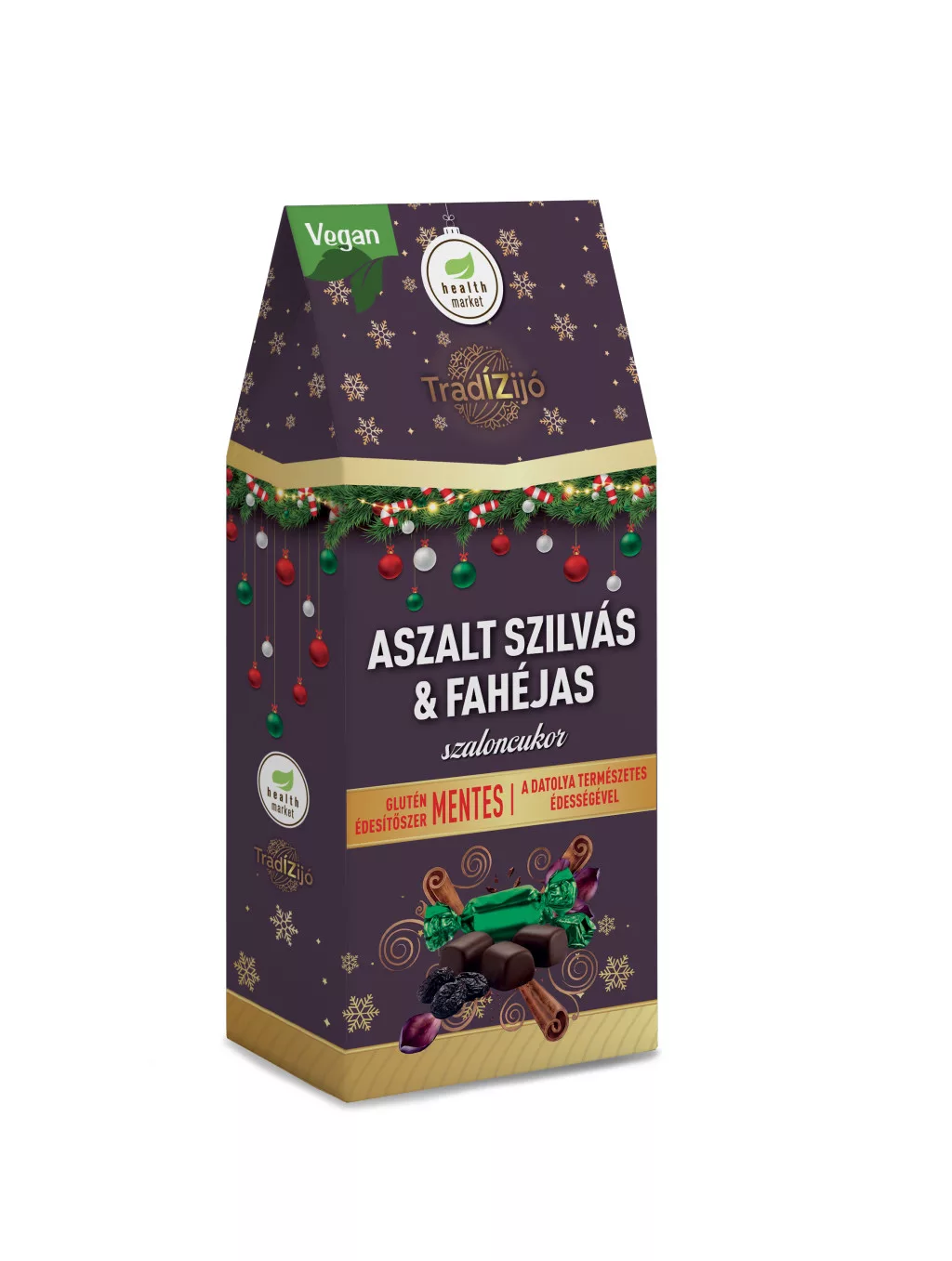 Health Market Bezlepkovo-Slívkové salónky s škoricou 250g
